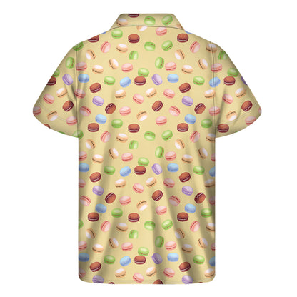 Pastel Macaron Pattern Print Men's Short Sleeve Shirt