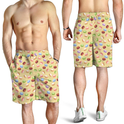 Pastel Macaron Pattern Print Men's Shorts