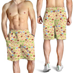 Pastel Macaron Pattern Print Men's Shorts