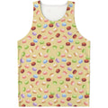 Pastel Macaron Pattern Print Men's Tank Top