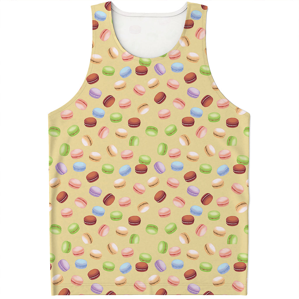 Pastel Macaron Pattern Print Men's Tank Top