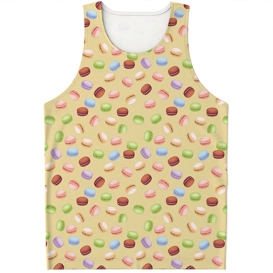 Pastel Macaron Pattern Print Men's Tank Top