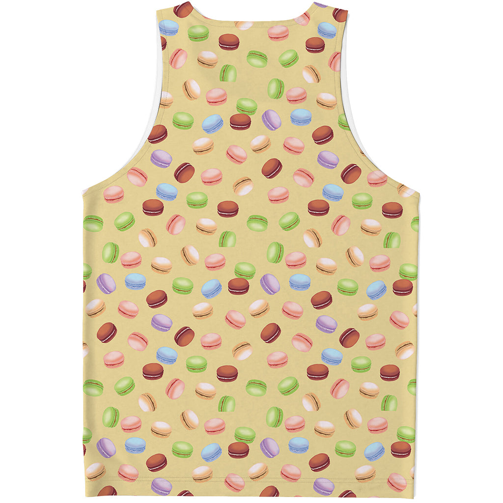 Pastel Macaron Pattern Print Men's Tank Top