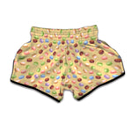 Pastel Macaron Pattern Print Muay Thai Boxing Shorts