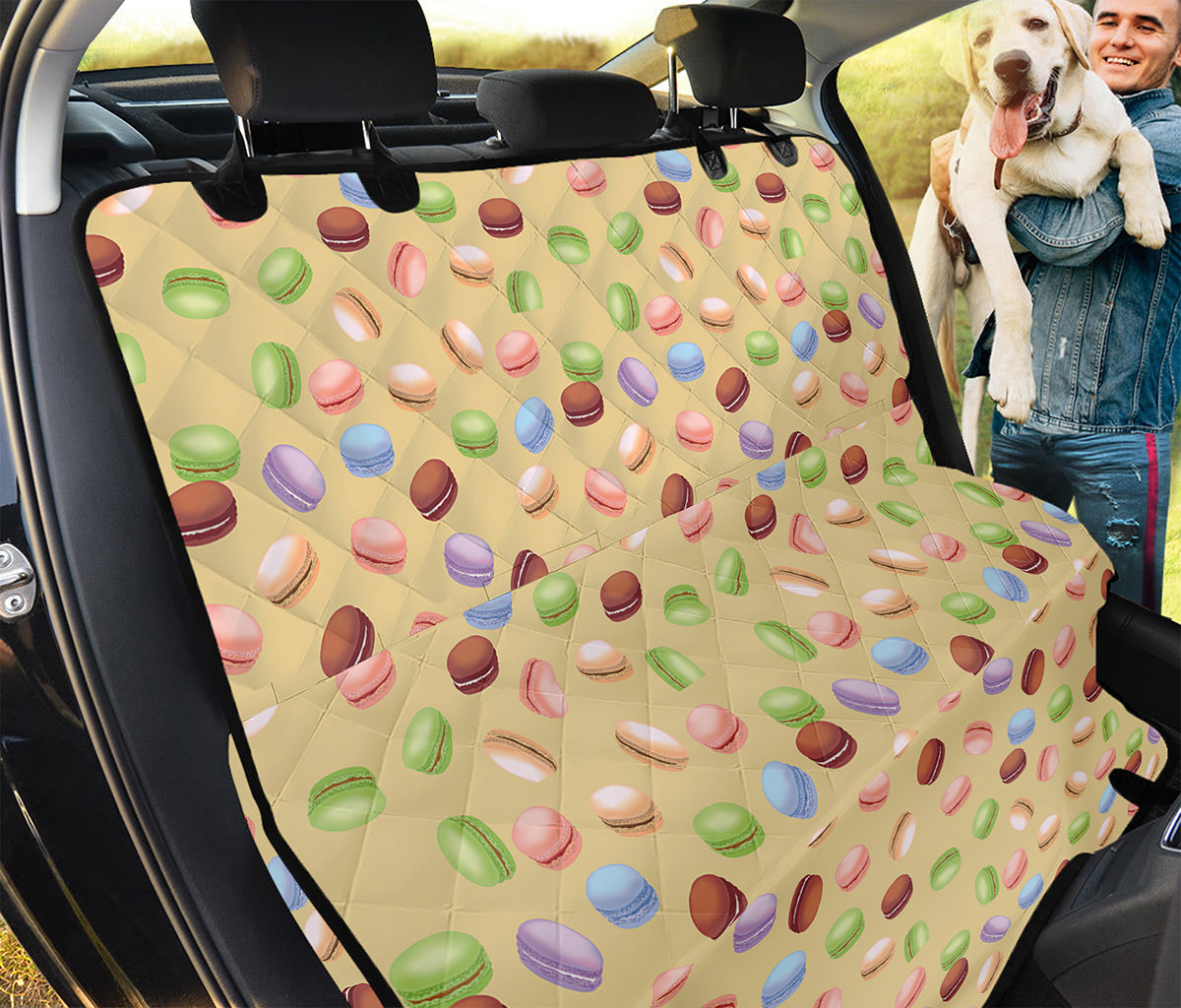 Pastel Macaron Pattern Print Pet Car Back Seat Cover