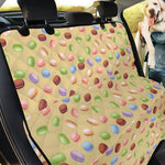 Pastel Macaron Pattern Print Pet Car Back Seat Cover