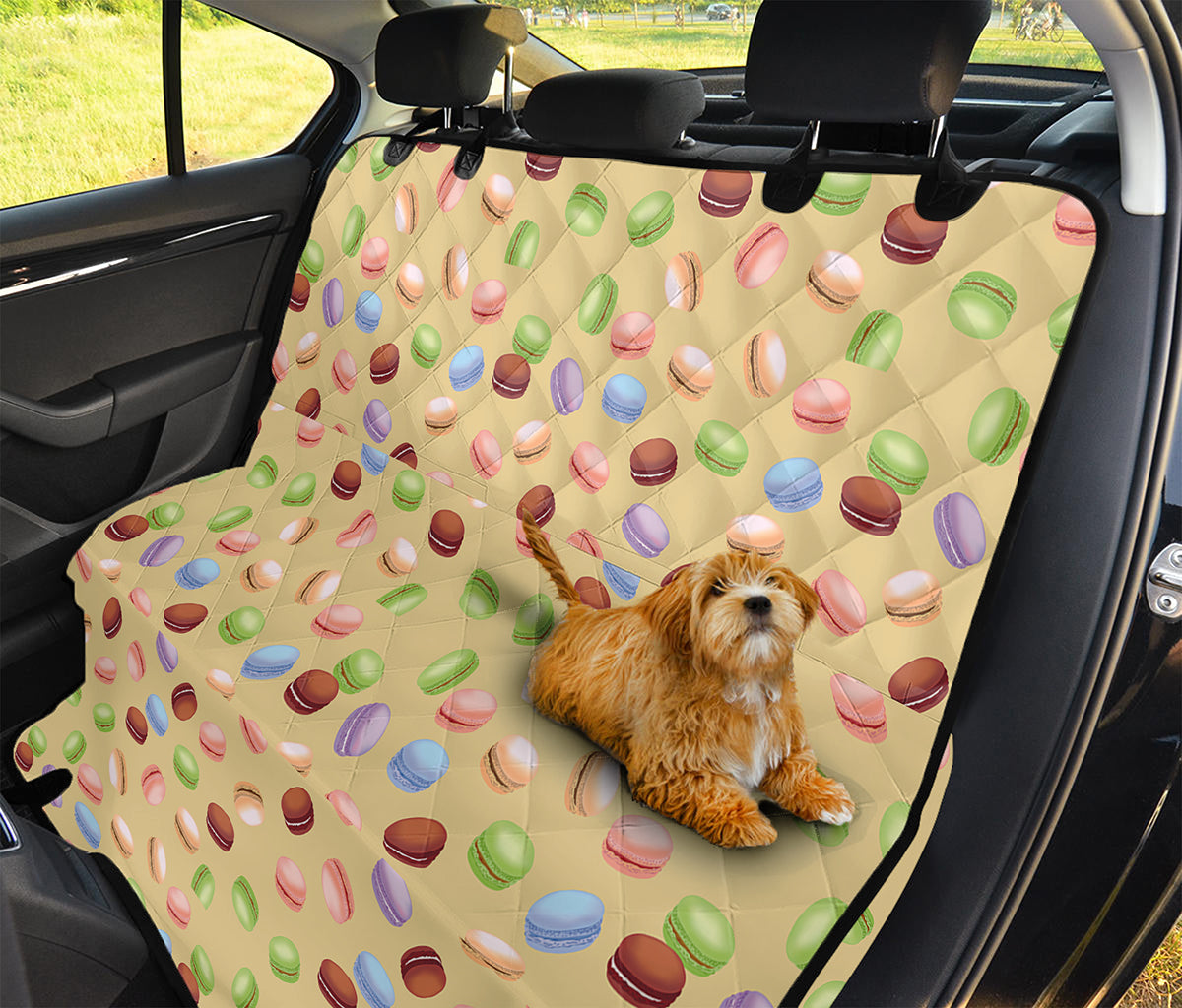 Pastel Macaron Pattern Print Pet Car Back Seat Cover