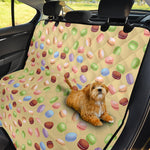 Pastel Macaron Pattern Print Pet Car Back Seat Cover