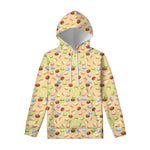 Pastel Macaron Pattern Print Pullover Hoodie