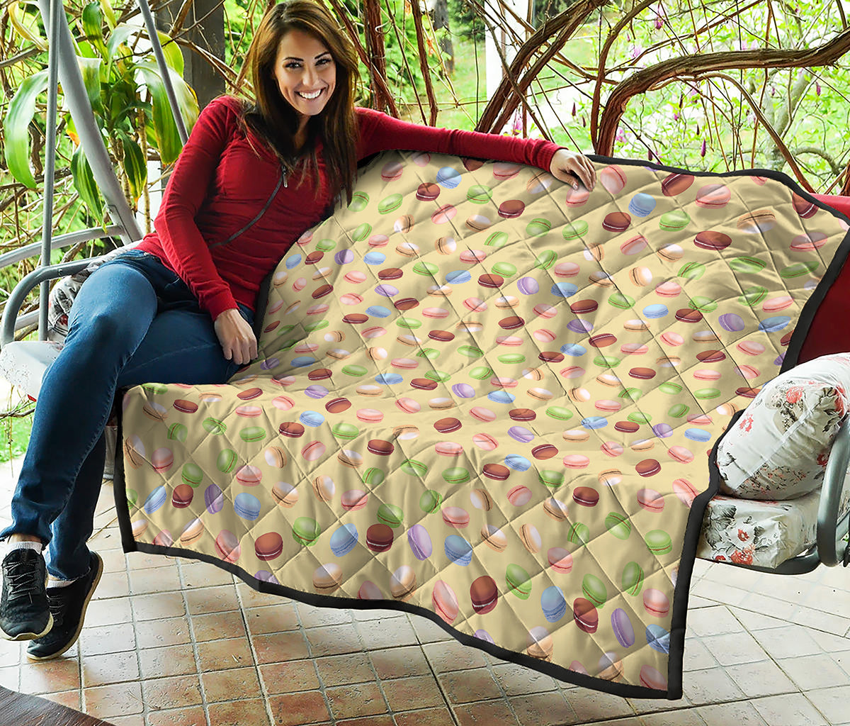 Pastel Macaron Pattern Print Quilt