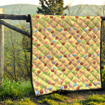 Pastel Macaron Pattern Print Quilt