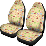 Pastel Macaron Pattern Print Universal Fit Car Seat Covers