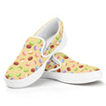 Pastel Macaron Pattern Print White Slip On Sneakers