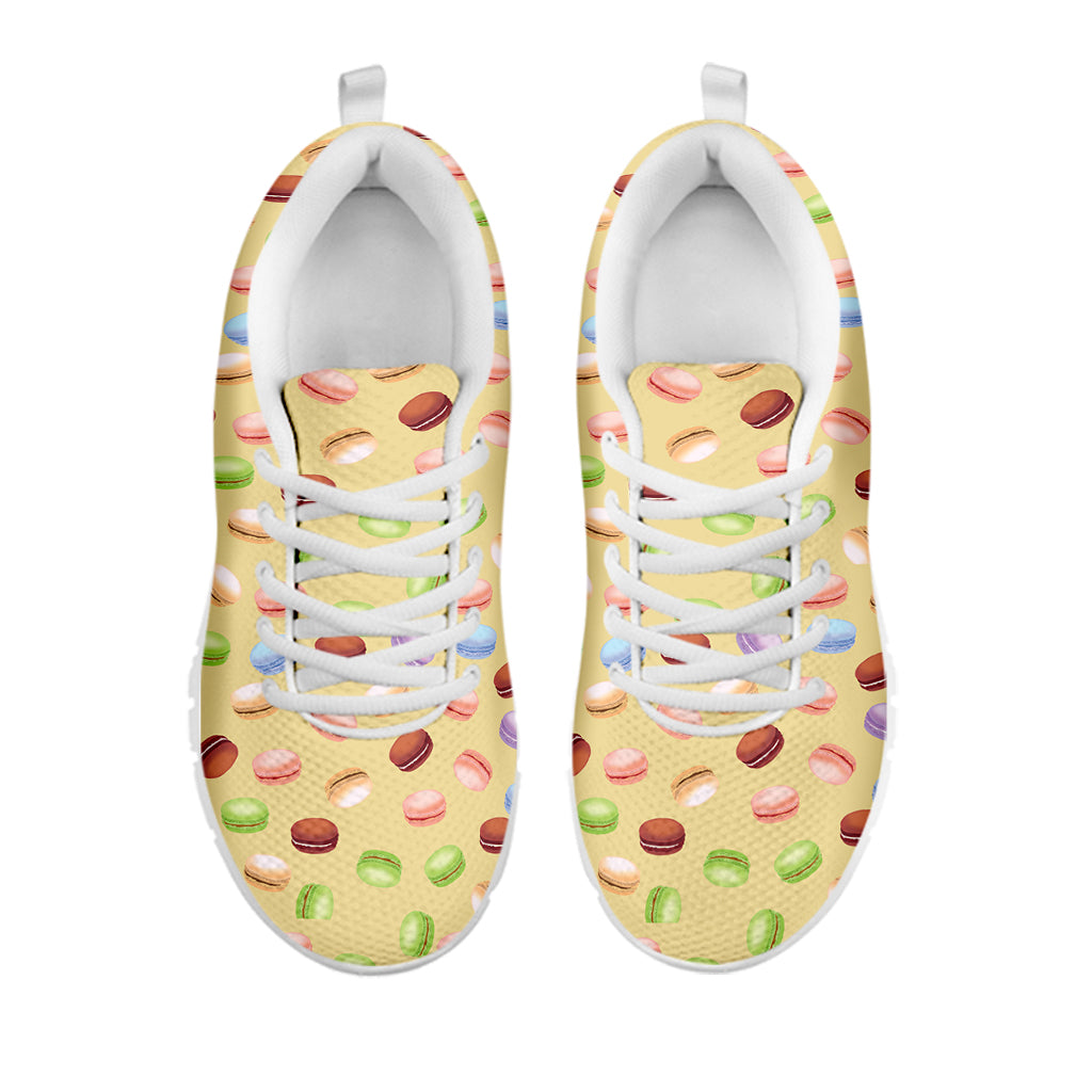 Pastel Macaron Pattern Print White Sneakers