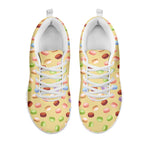 Pastel Macaron Pattern Print White Sneakers