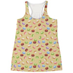 Pastel Macaron Pattern Print Women's Racerback Tank Top