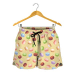 Pastel Macaron Pattern Print Women's Shorts