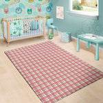 Pastel Madras Pattern Print Area Rug