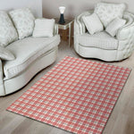 Pastel Madras Pattern Print Area Rug