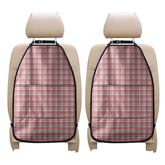 Pastel Madras Pattern Print Car Seat Organizers