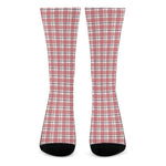 Pastel Madras Pattern Print Crew Socks