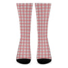 Pastel Madras Pattern Print Crew Socks