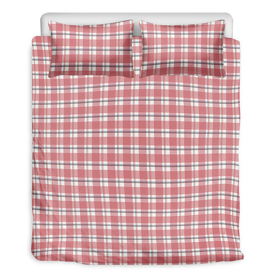 Pastel Madras Pattern Print Duvet Cover Bedding Set