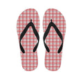Pastel Madras Pattern Print Flip Flops