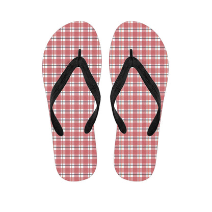 Pastel Madras Pattern Print Flip Flops