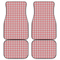 Pastel Madras Pattern Print Front and Back Car Floor Mats