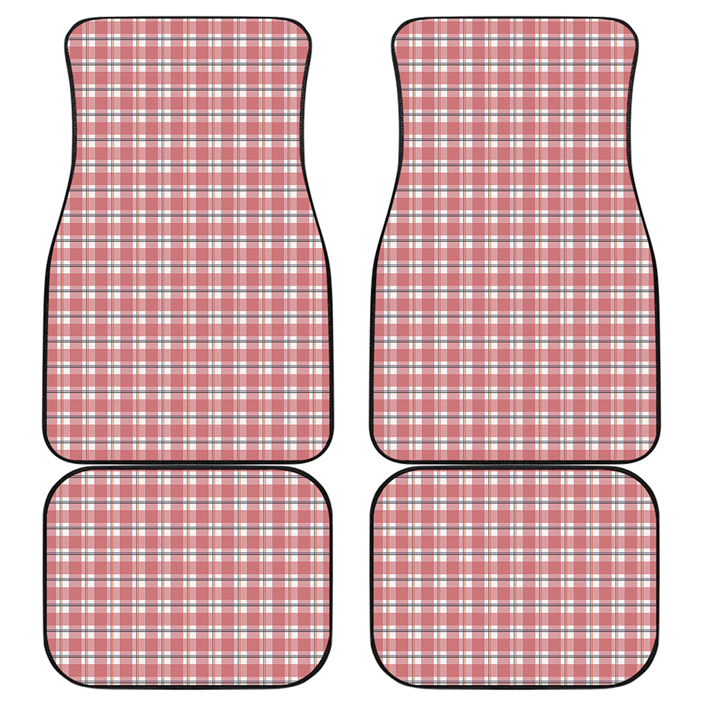 Pastel Madras Pattern Print Front and Back Car Floor Mats
