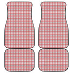 Pastel Madras Pattern Print Front and Back Car Floor Mats