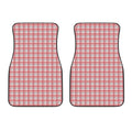 Pastel Madras Pattern Print Front Car Floor Mats
