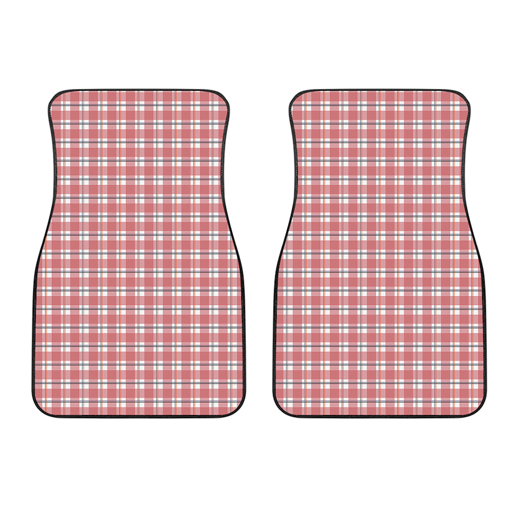 Pastel Madras Pattern Print Front Car Floor Mats