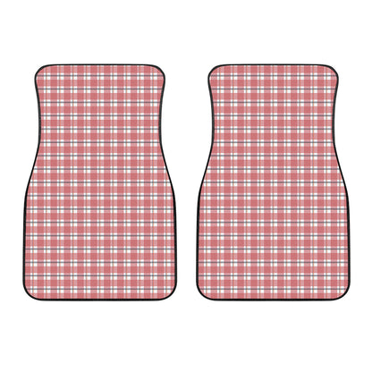 Pastel Madras Pattern Print Front Car Floor Mats