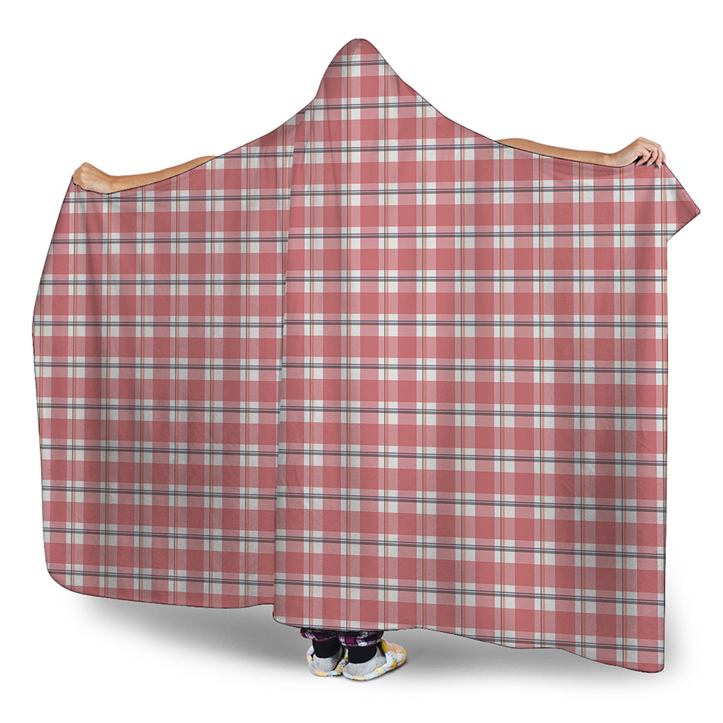 Pastel Madras Pattern Print Hooded Blanket