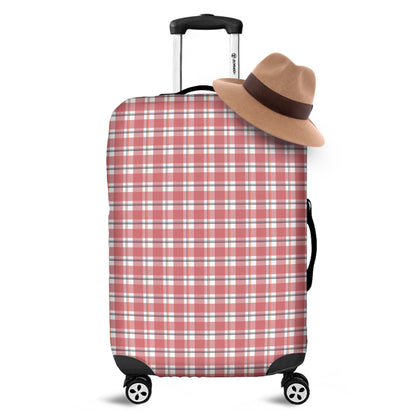 Pastel Madras Pattern Print Luggage Cover