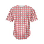 Pastel Madras Pattern Print Men's Baseball Jersey