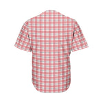 Pastel Madras Pattern Print Men's Baseball Jersey
