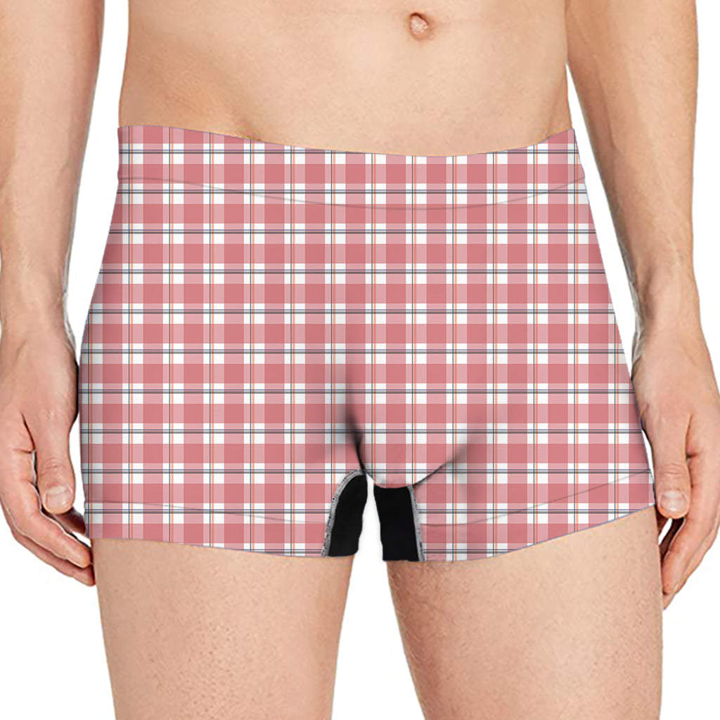 Pastel Madras Pattern Print Men's Boxer Briefs