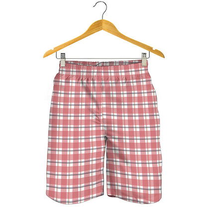 Pastel Madras Pattern Print Men's Shorts