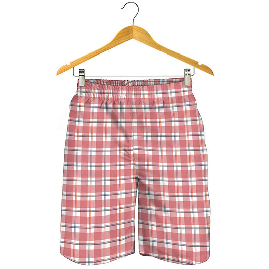 Pastel Madras Pattern Print Men's Shorts