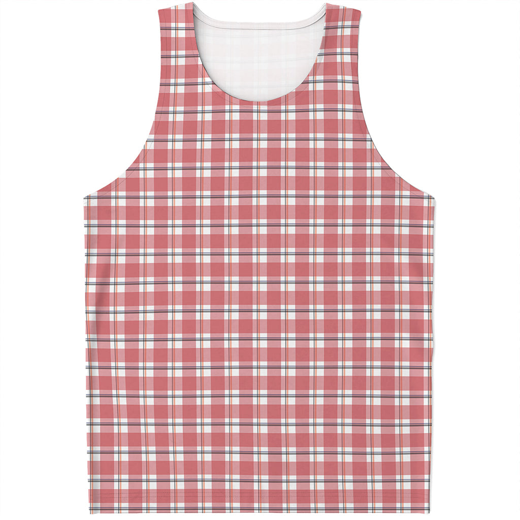 Pastel Madras Pattern Print Men's Tank Top