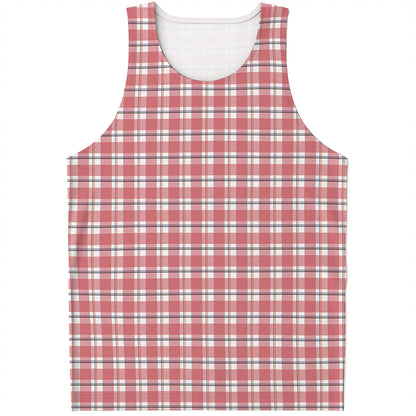 Pastel Madras Pattern Print Men's Tank Top