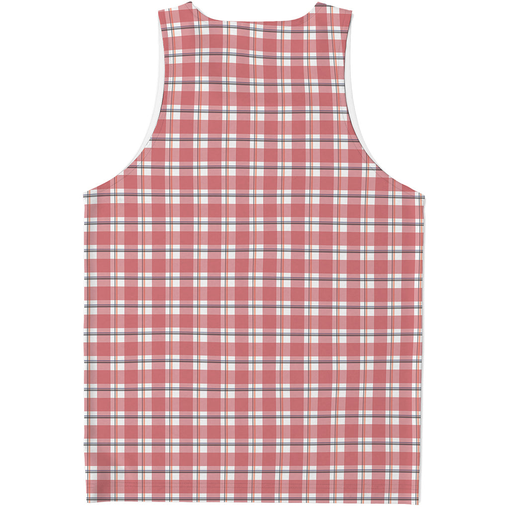 Pastel Madras Pattern Print Men's Tank Top