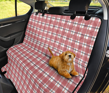 Pastel Madras Pattern Print Pet Car Back Seat Cover