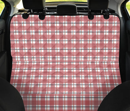 Pastel Madras Pattern Print Pet Car Back Seat Cover
