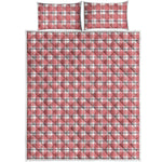 Pastel Madras Pattern Print Quilt Bed Set