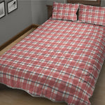 Pastel Madras Pattern Print Quilt Bed Set