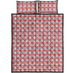 Pastel Madras Pattern Print Quilt Bed Set